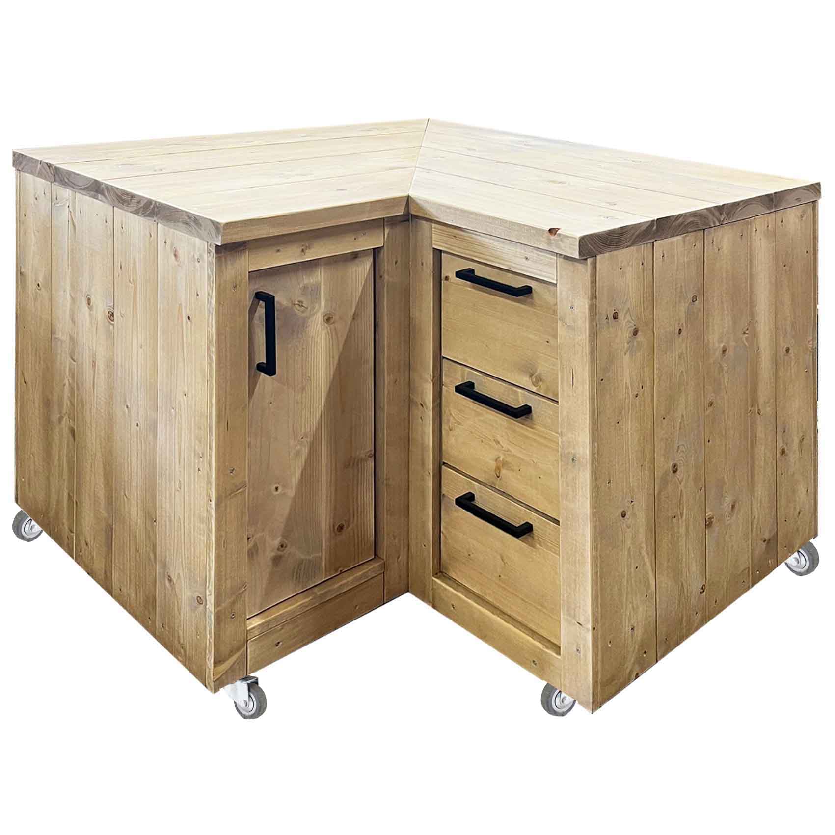 Bauholz Style: Grilltisch - Outdoorküche - "PERTHONE WOOD Eck-Modul" Bauholz Style: Grilltisch - Outdoorküche - "PERTHONE WOOD Eck-Modul"