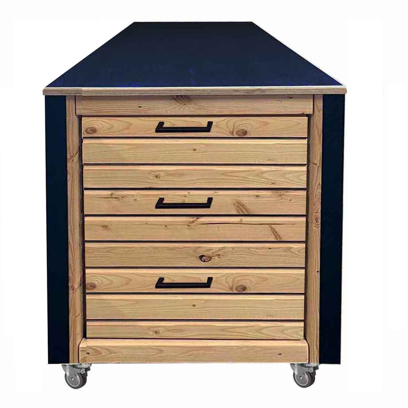 60 cm Modul - Lärchenholz massiv:  Grilltisch - Outdoorküche - BBQ Möbel- "PERTHONE LEO 8"