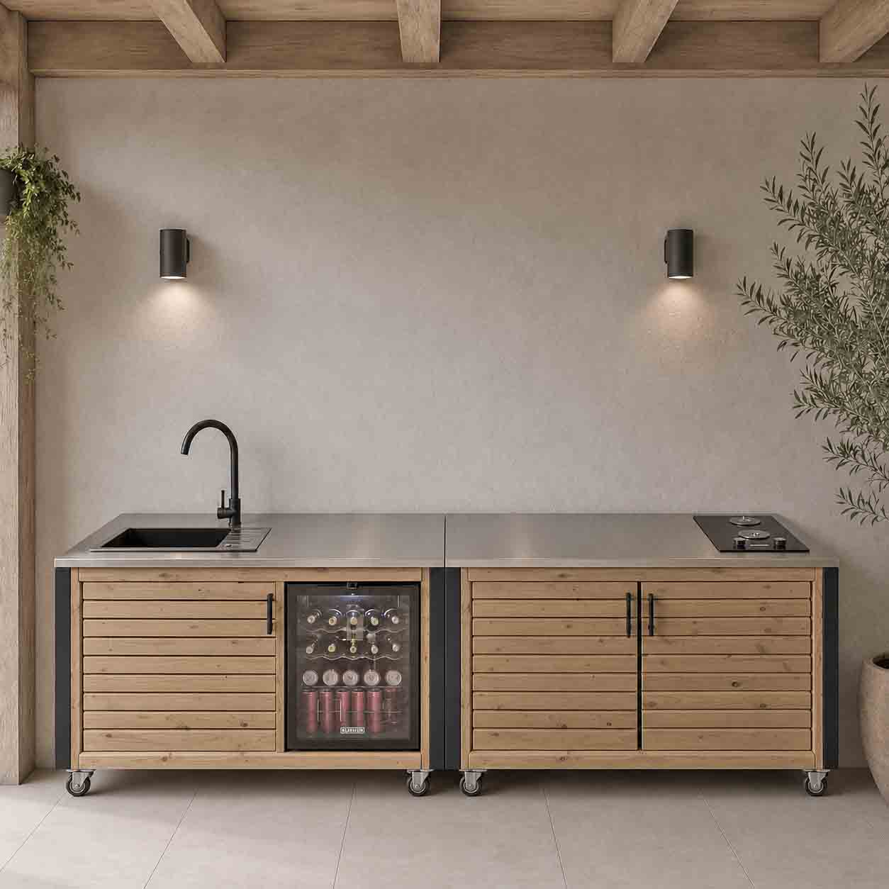 LÄRCHE exklusiv: Outdoorküche - Grilltisch - BBQ Möbel - Grillstation  "PERTHONE LEO 20"