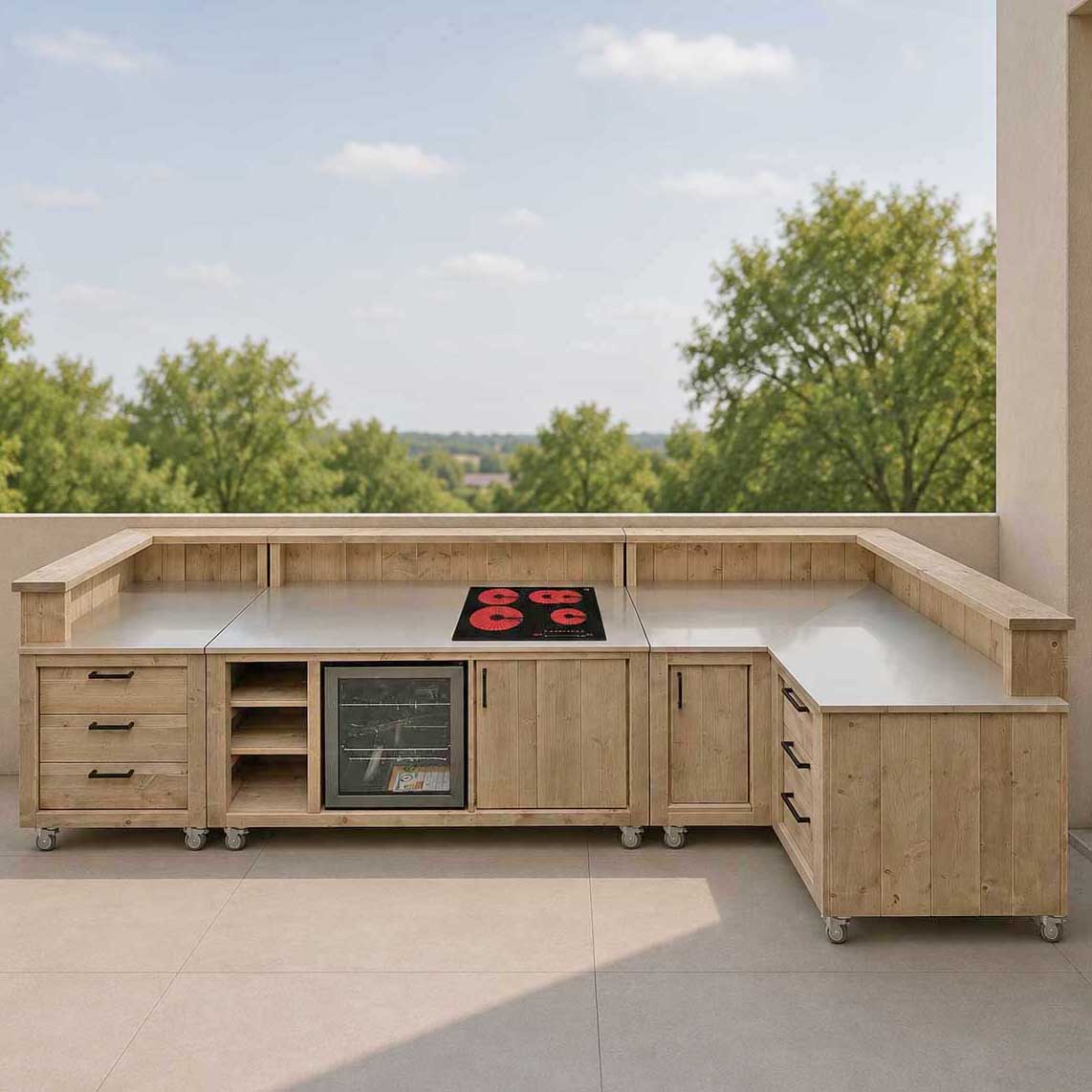 Bauholz Style: Grilltisch - Outdoorküche - Bar - Tresen - "PERTHONE-B39"