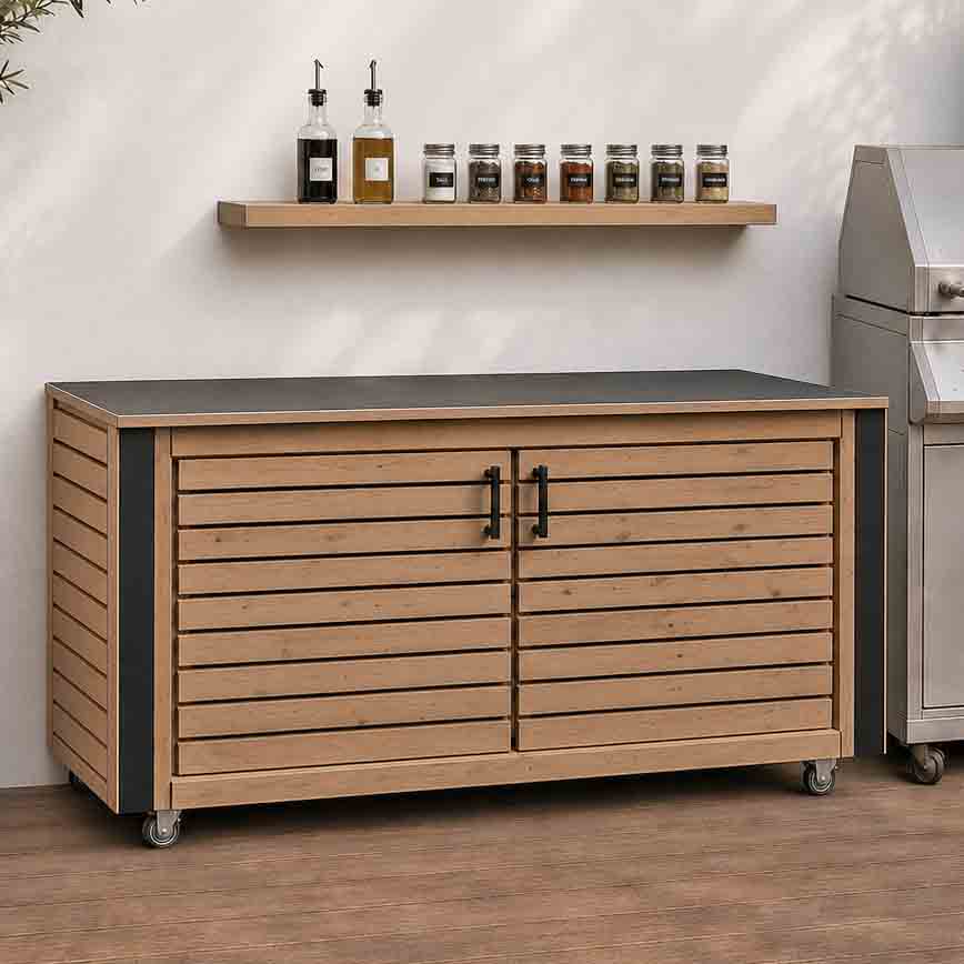 LÄRCHE exklusiv: Outdoorküche - Grilltisch - BBQ Möbel - Grillstation  "PERTHONE LEO 4"