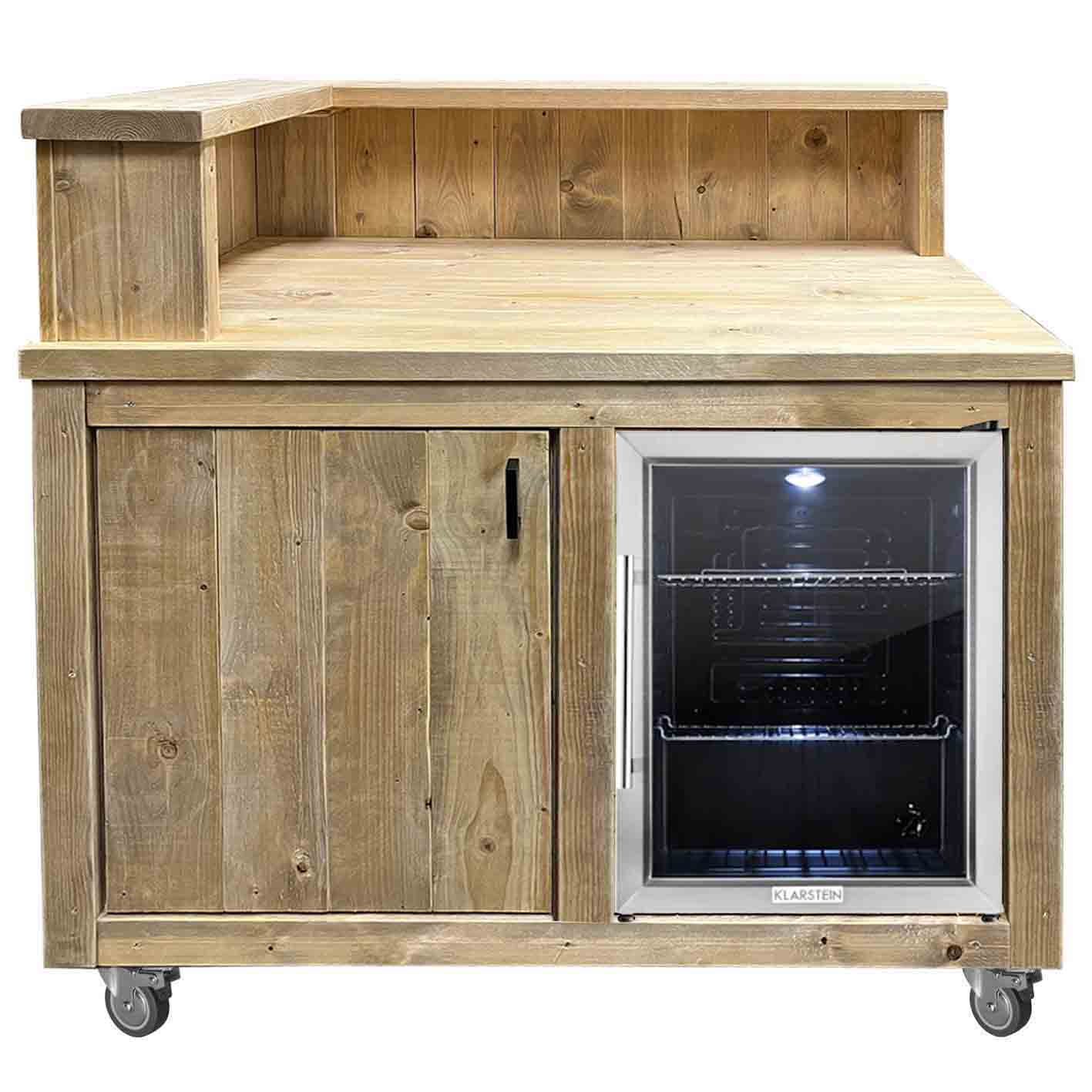 Bauholz Style: Grilltisch - Outdoorküchen Kühlschrank Modul - "PERTHONE KITCHEN"