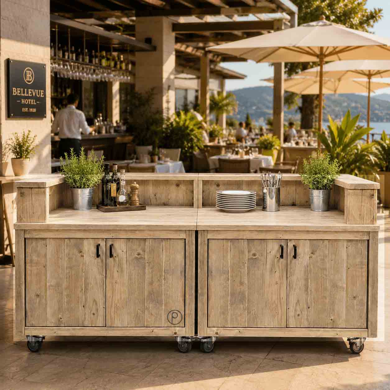 Bauholz Style: Grilltisch - Outdoorküche - Bar - Tresen - "PERTHONE-B25"