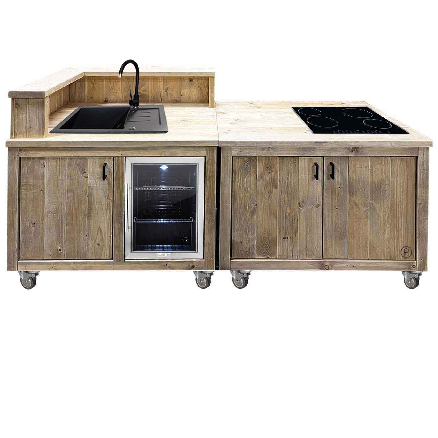 Bauholz Style: Grilltisch - Outdoorküche "PERTHONE KITCHEN - WOOD-L" Bauholz Style: Grilltisch - Outdoorküche "PERTHONE KITCHEN - WOOD-L"