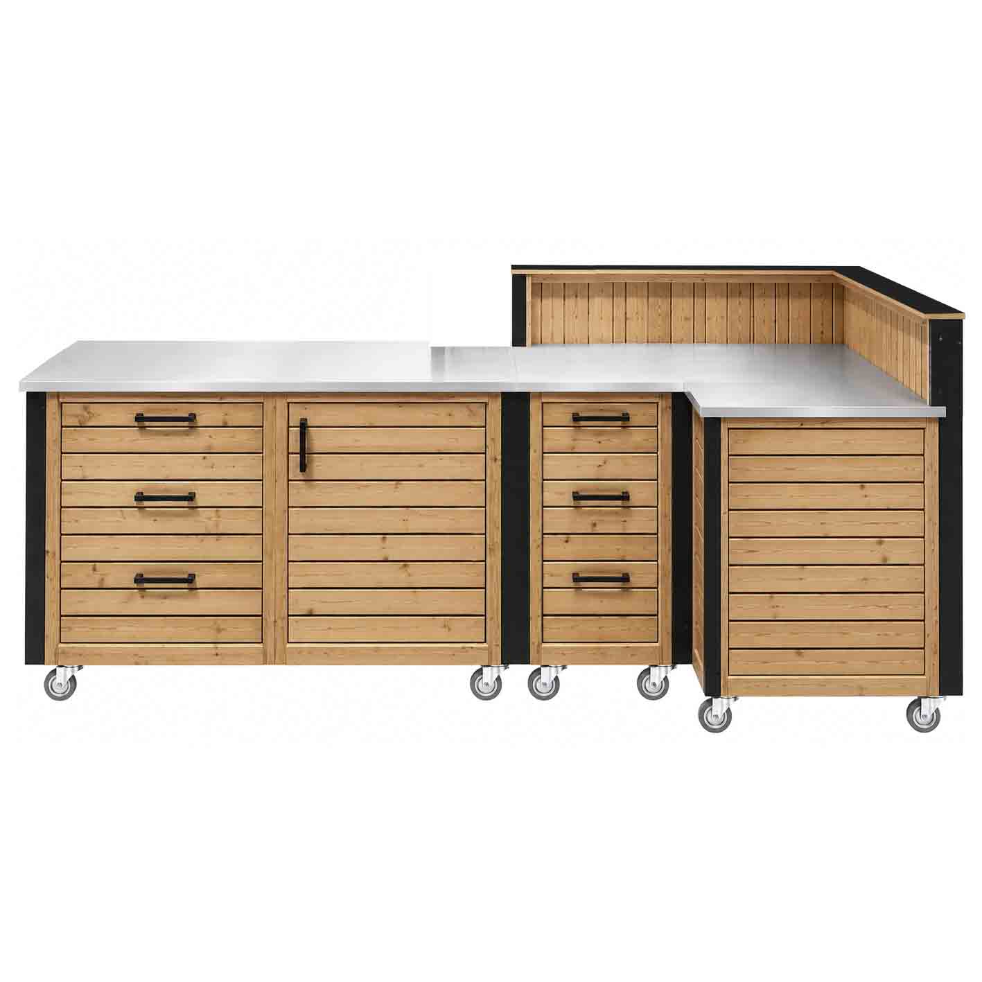 LÄRCHE exklusiv: Outdoorküche - Grilltisch - BBQ Möbel - Grillstation  "PERTHONE LEO 25"