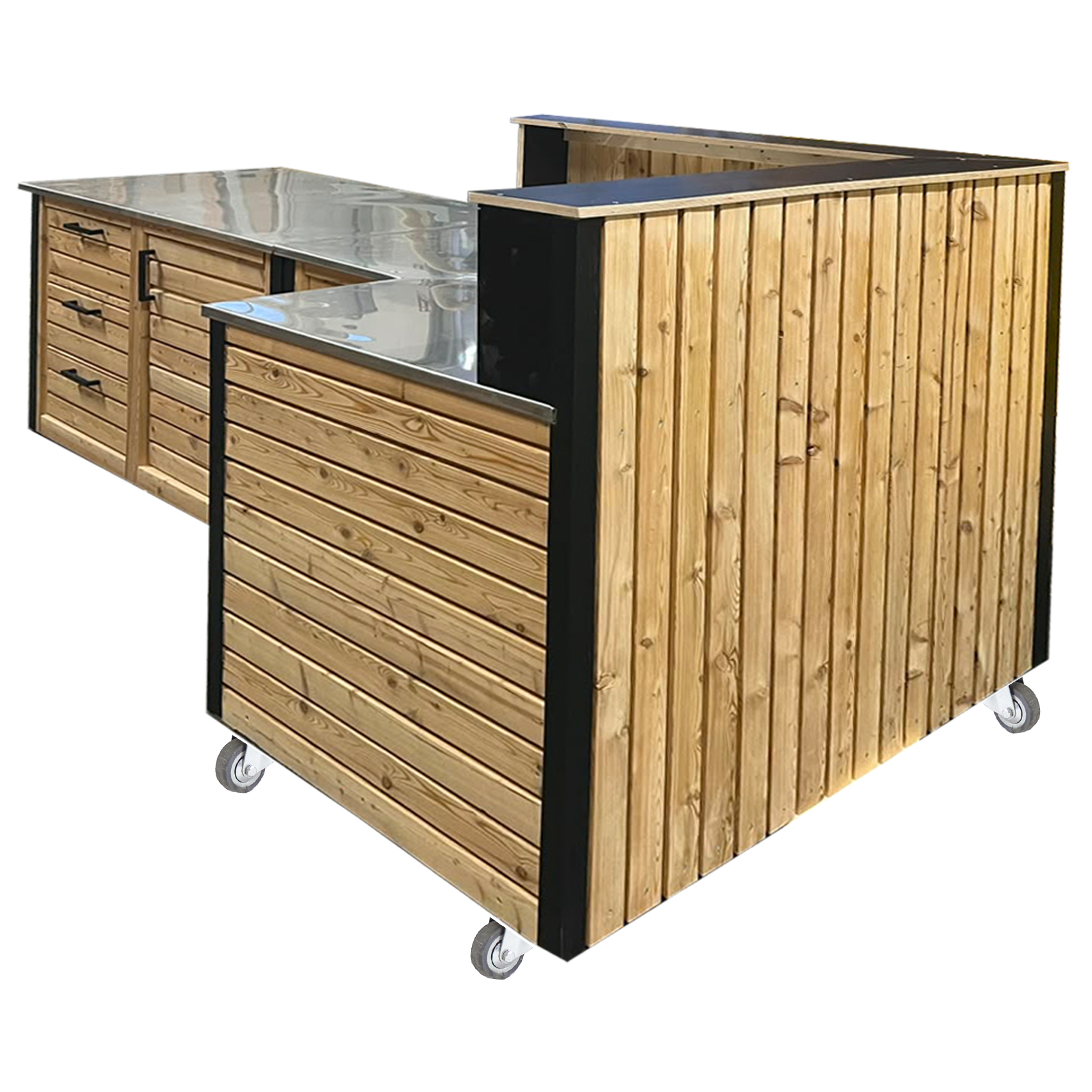 LÄRCHE exklusiv: Outdoorküche - Grilltisch - BBQ Möbel - Grillstation  "PERTHONE LEO 25"