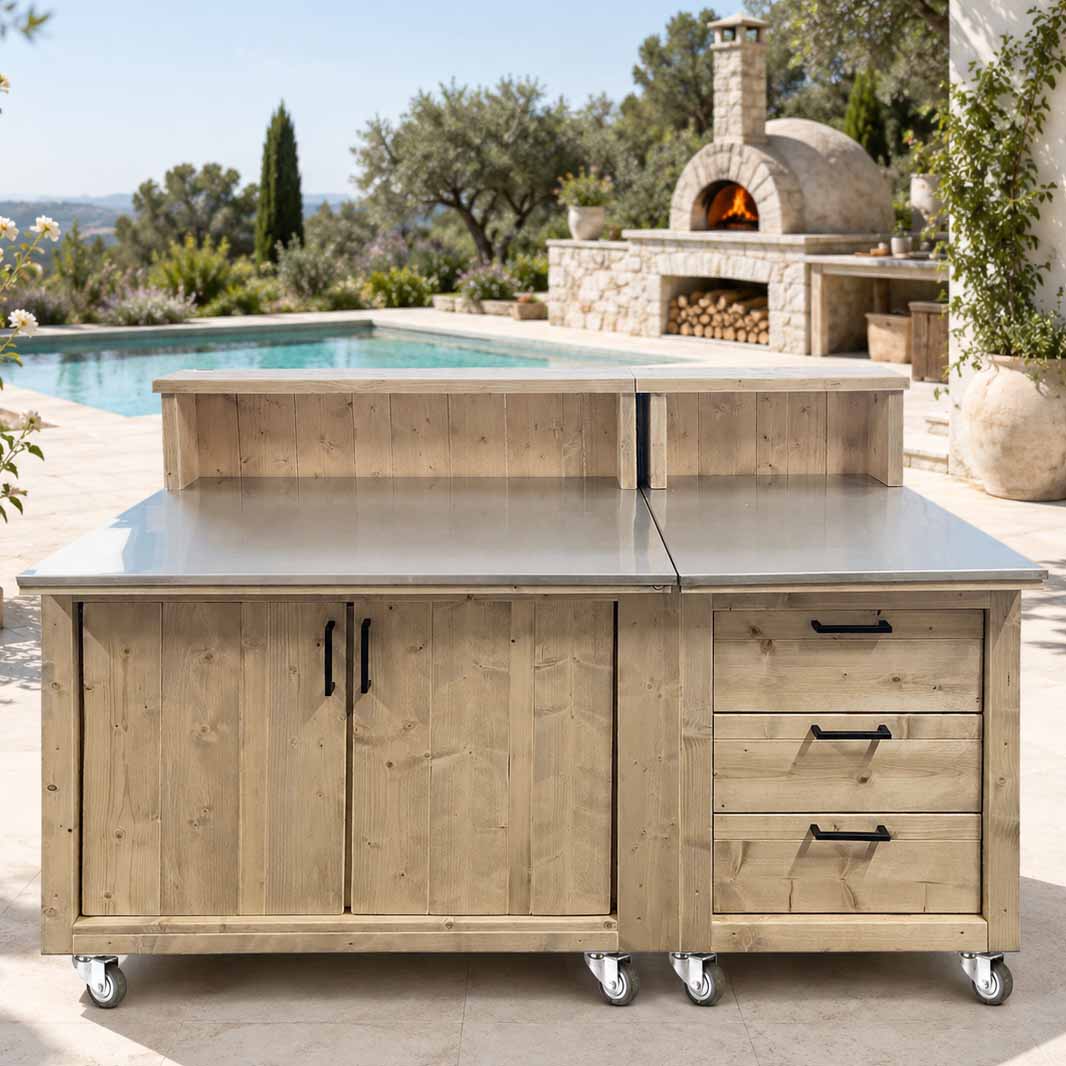Bauholz Style: Grilltisch - Outdoorküche - Bar - Tresen - "PERTHONE-B24"