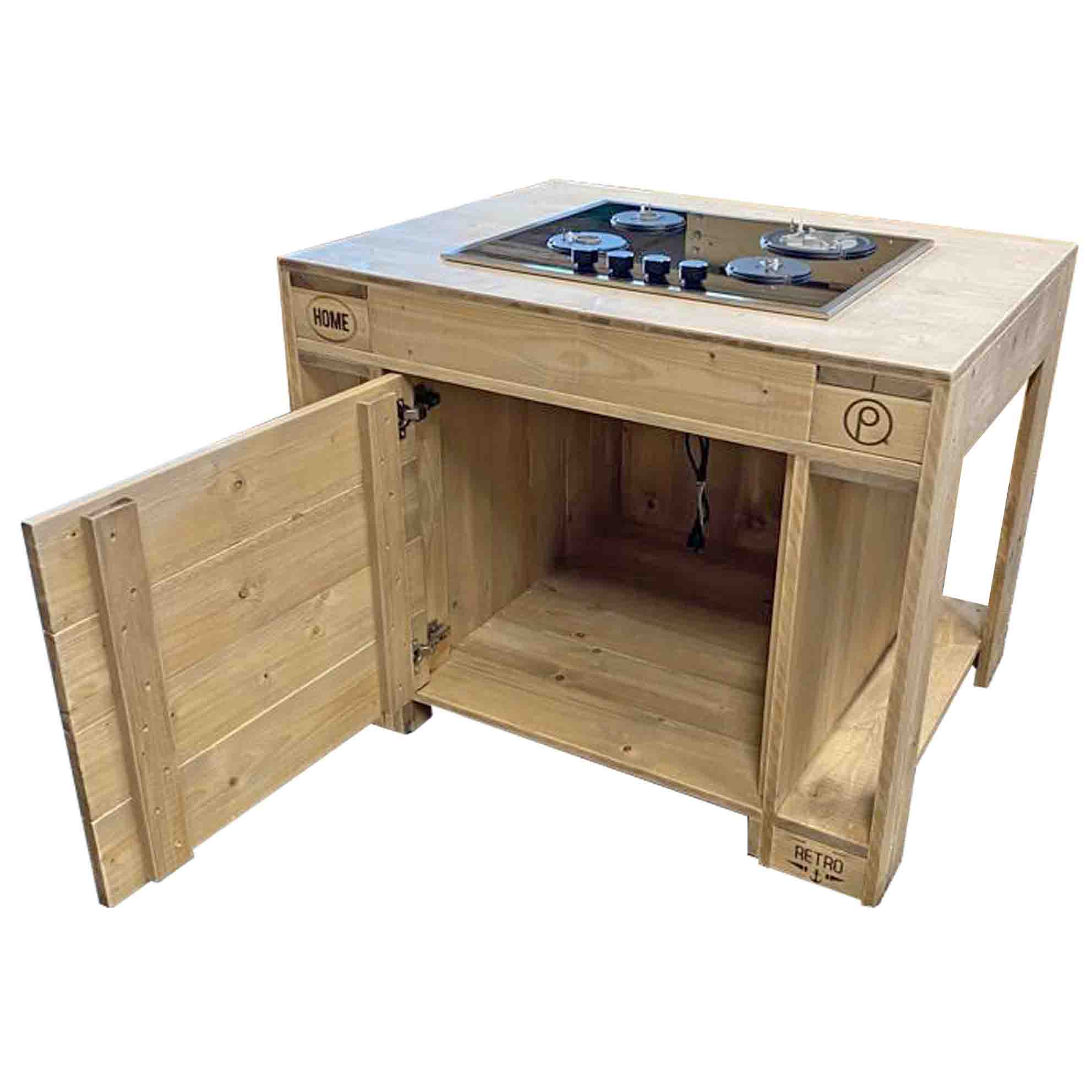 Palettenmöbel Grill-Tisch Modul - Outdoorküche "PERTHONE - Gas"