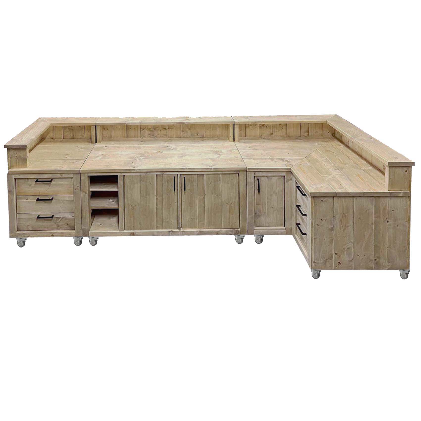 Bauholz Style: Grilltisch - Outdoorküche - Bar - Tresen - "PERTHONE KITCHEN WOOD-5"