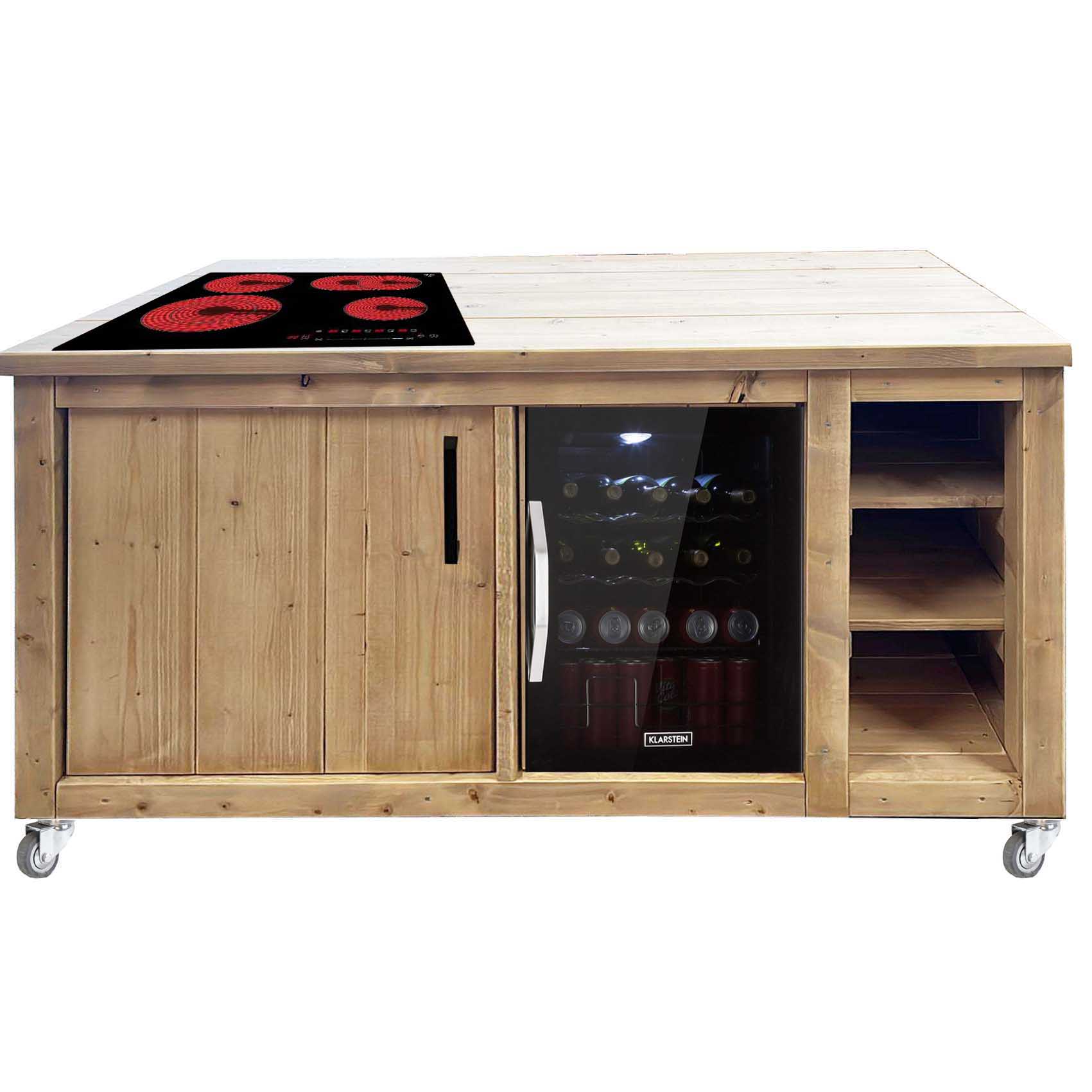 Bauholz Style: Grilltisch - Outdoorküche - Bar - Tresen - "PERTHONE WOOD-150-KKF" Bauholz Style: Grilltisch - Outdoorküche - Bar - Tresen - "PERTHONE WOOD-150-KKF"