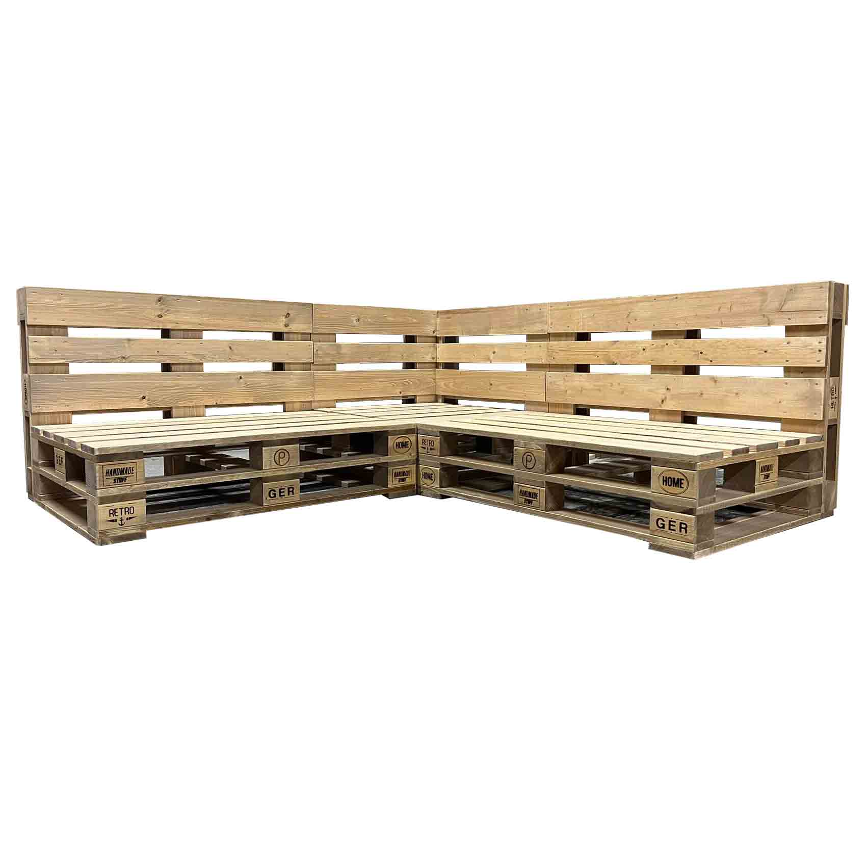 Paletten Sofa - 3 teilige Lounge-Kombination "Old PERTHONE"