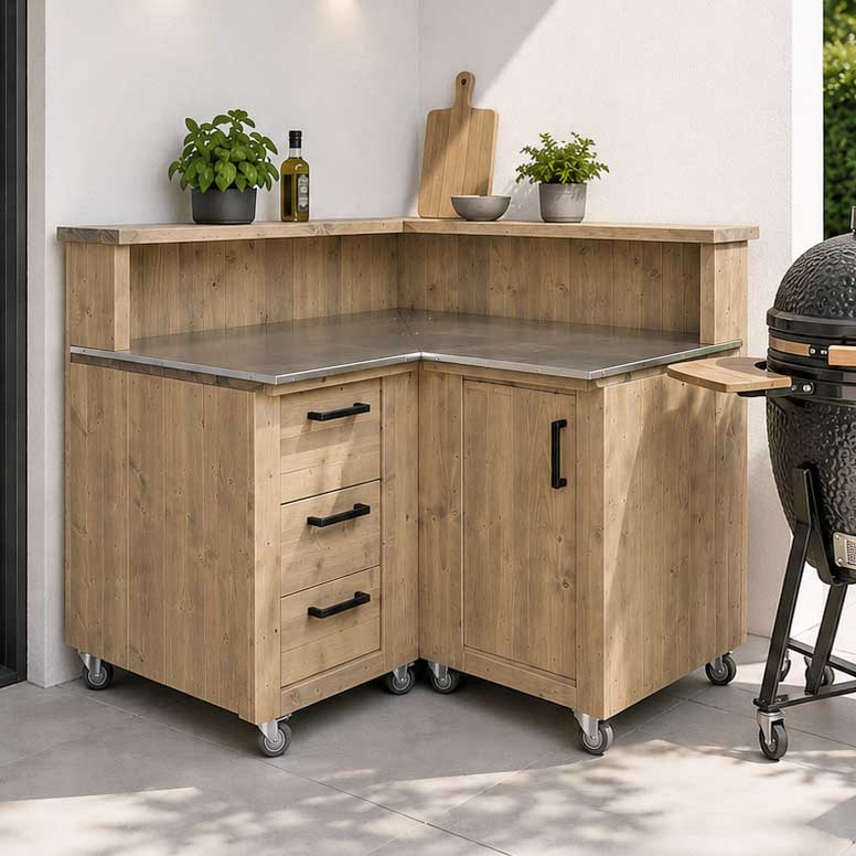 Bauholz Style: Grilltisch - Outdoorküche - "PERTHONE-B19"