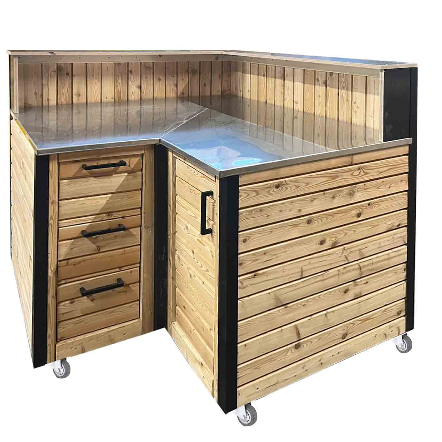 LÄRCHE exklusiv: Outdoorküche - Grilltisch - BBQ Möbel - Grillstation  "PERTHONE LEO 25"