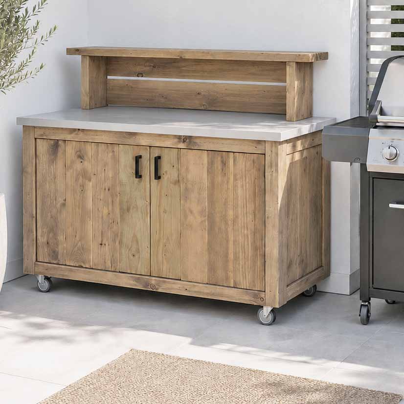 Bauholz Style: Grilltisch - Outdoorküche - Bar - Tresen - "PERTHONE-B3"