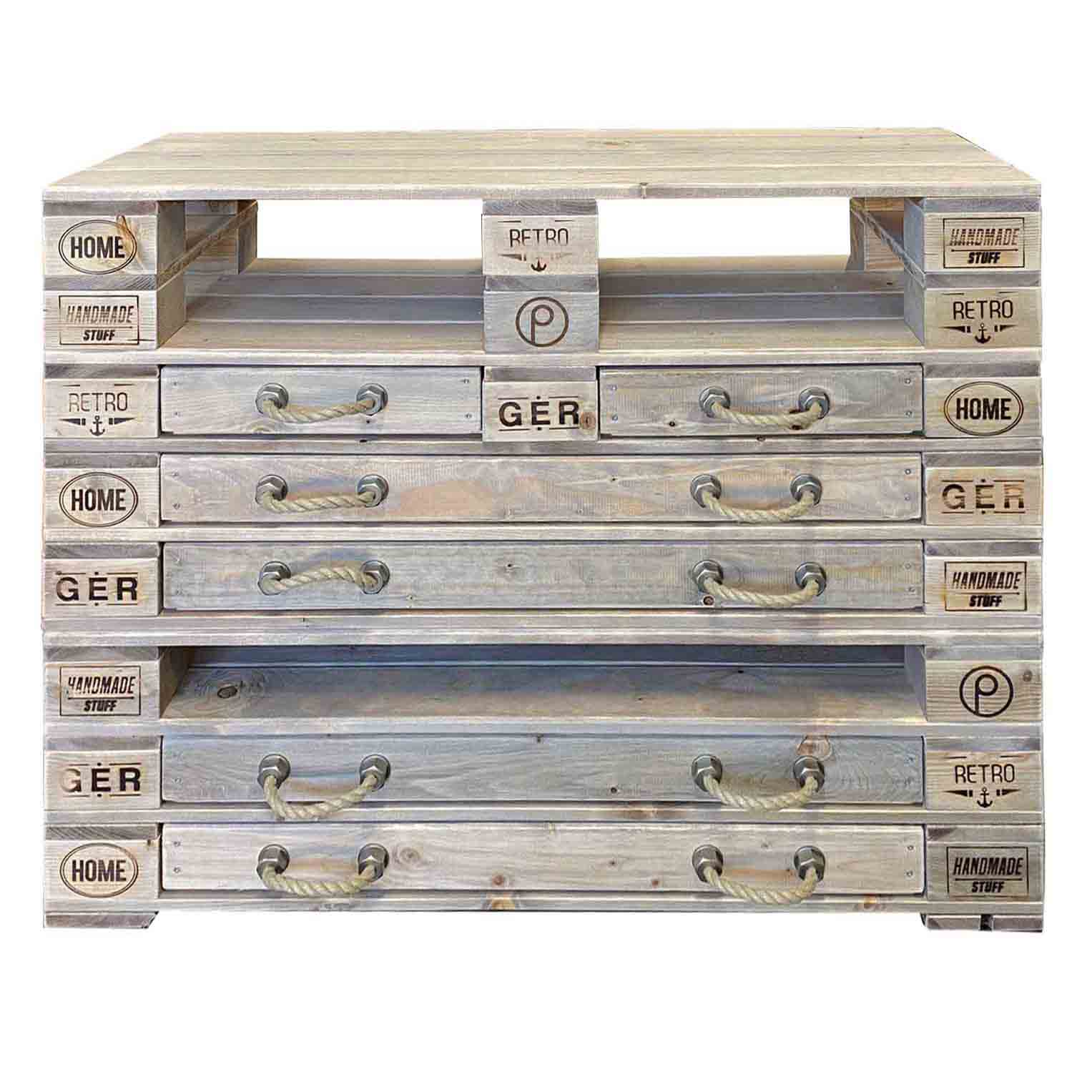 Palettenmöbel Kommode / Highboard "MOLOKAI" Palettenmöbel Kommode / Highboard "MOLOKAI"