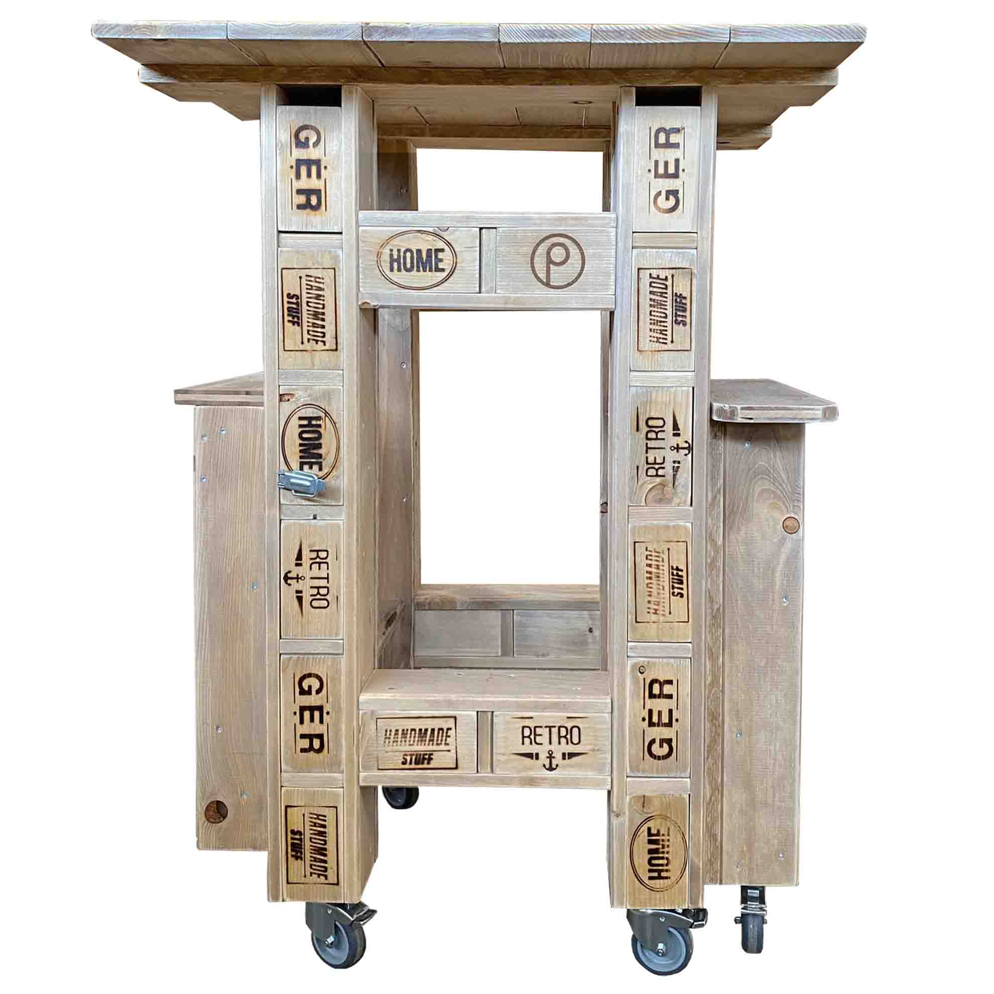 Esstisch-Garnitur-Garten-Set-aus Paletten-Palettenmöbel