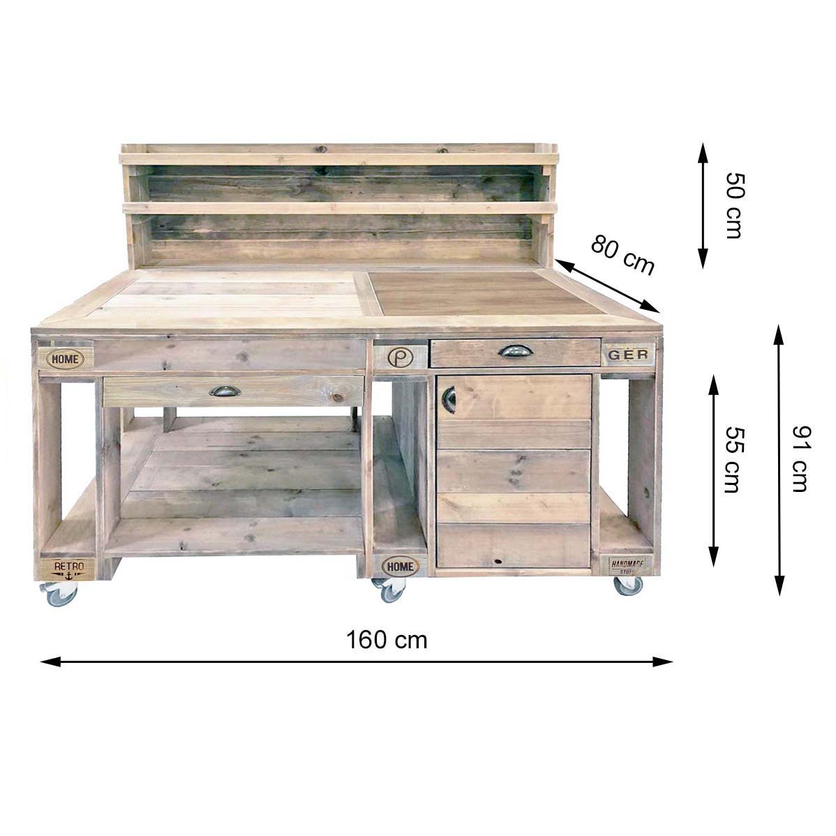 Palettenmöbel Outdoorküche - Grilltisch  "PERTHONE Kitchen XL"