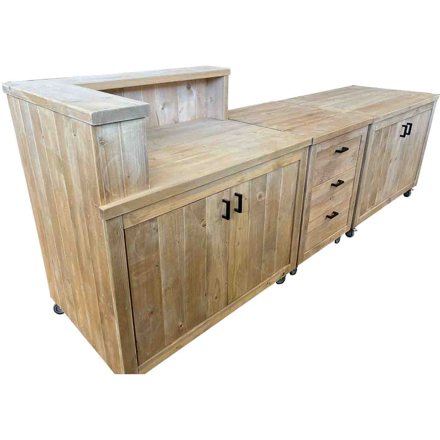 Bauholz Style: Grilltisch - Outdoorküche - Bar - Tresen - "PERTHONE WOOD-3"