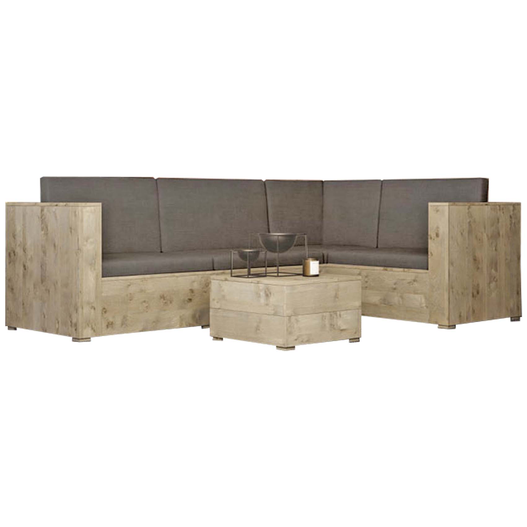 Bauholz - XL Lounge / Garten - Eckbank  "ESQUINZO"