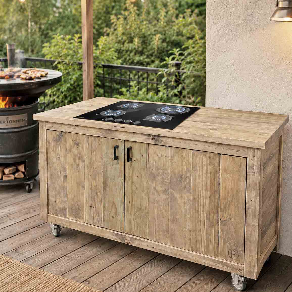 Bauholz Style: Grilltisch - Outdoorküchen KOCHFELD Modul - "PERTHONE-B9"