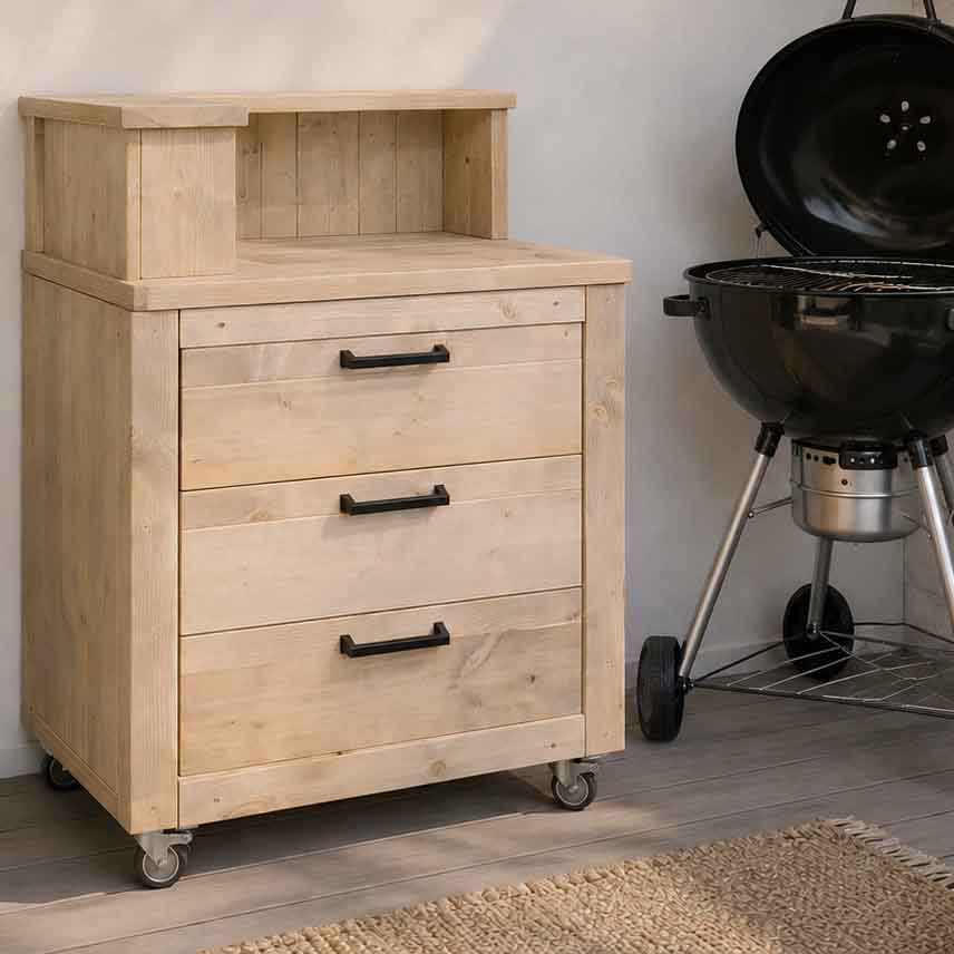 Bauholz Style: Grilltisch - Outdoorküchen-Modul "PERTHONE-B6"