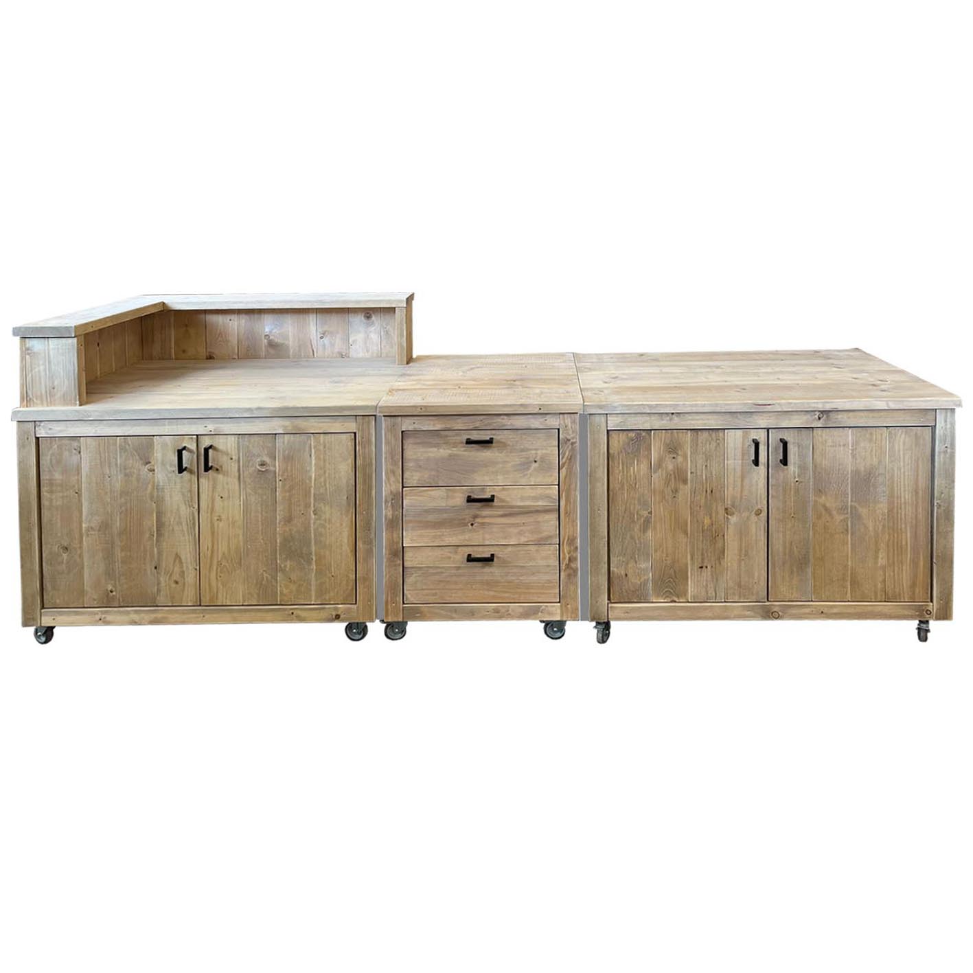 Bauholz Style: Grilltisch - Outdoorküche - Bar - Tresen - "PERTHONE WOOD-3" Bauholz Style: Grilltisch - Outdoorküche - Bar - Tresen - "PERTHONE WOOD-3"