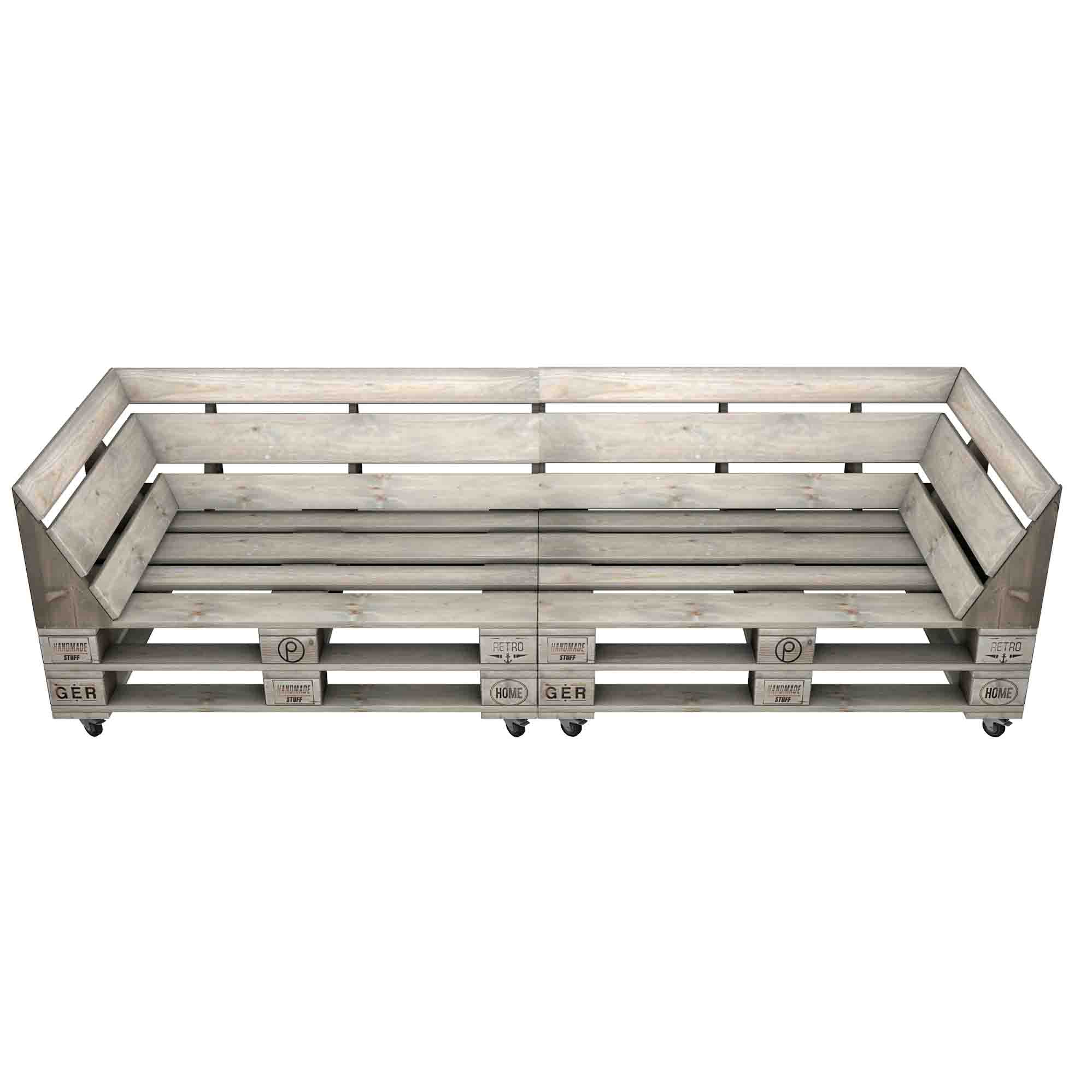 Paletten Sofa - 2-teilige Lounge-Kombination "PERTHONE LE 3" Paletten Sofa - 2-teilige Lounge-Kombination "PERTHONE LE 3"