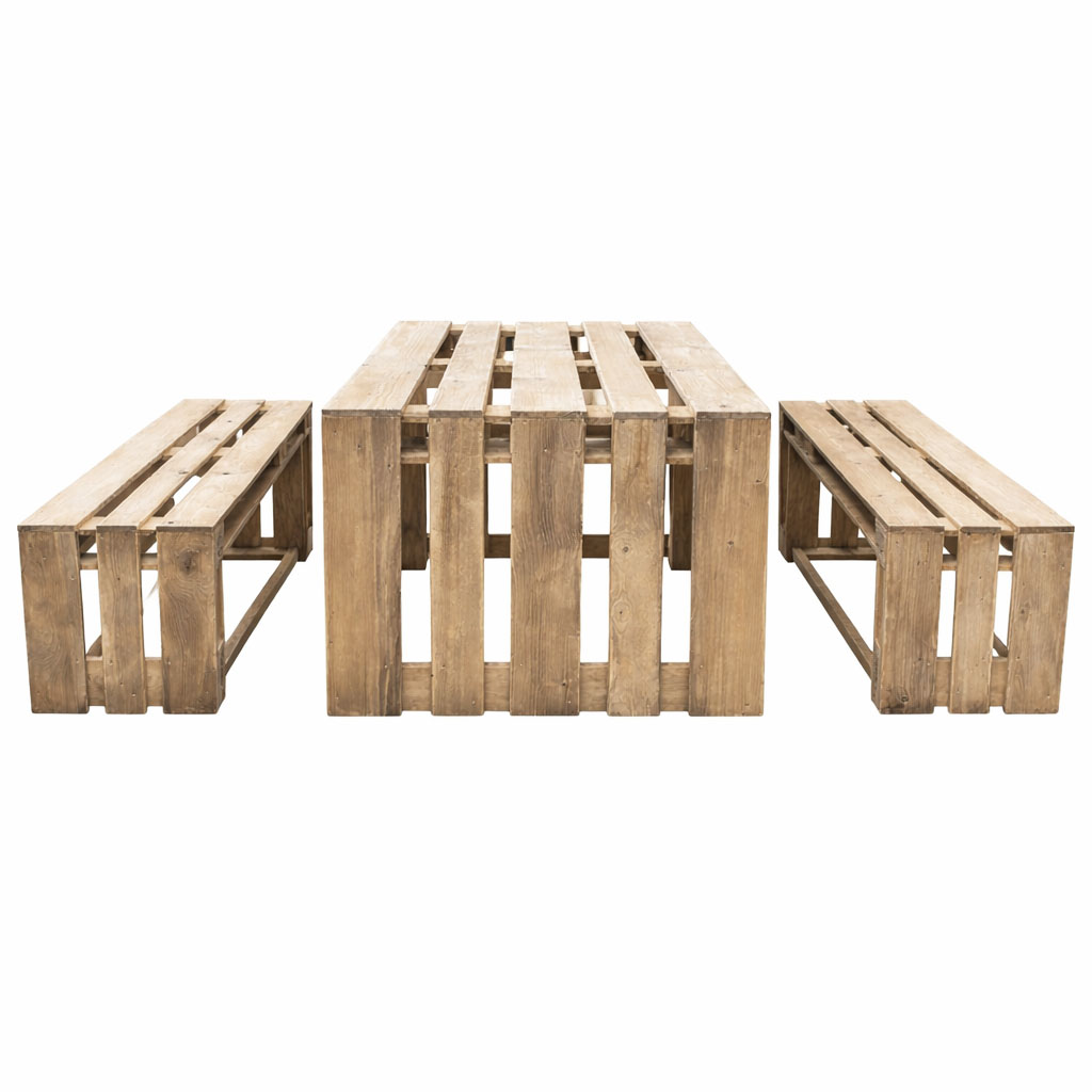 Palettenmöbel: Esstisch Garnitur / Lounge & Garten Garnitur "PORTOFINO"