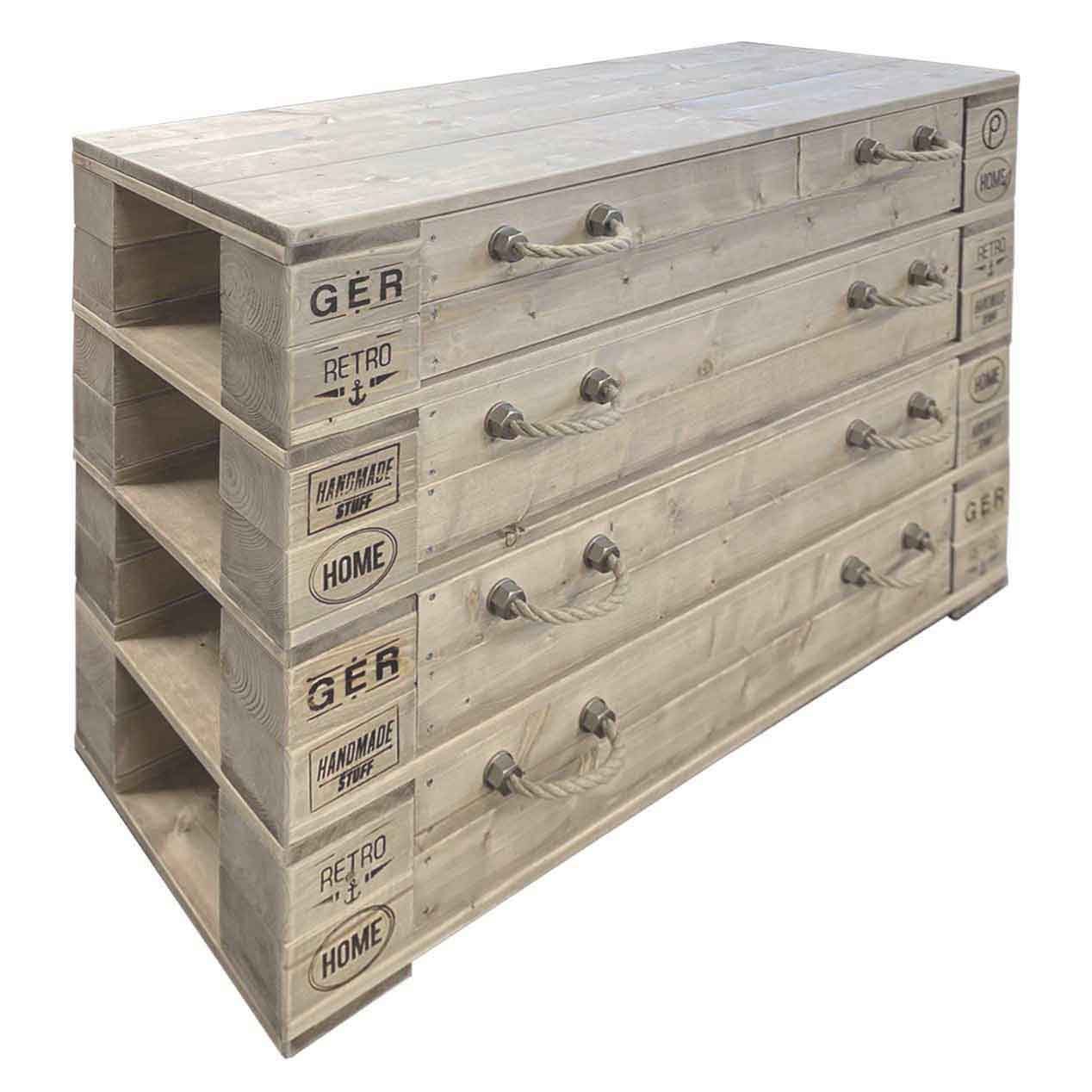Palettenmöbel Kommode - Highboard - TV-Board "PUPONGA-4" Palettenmöbel Kommode - Highboard - TV-Board "PUPONGA-4"