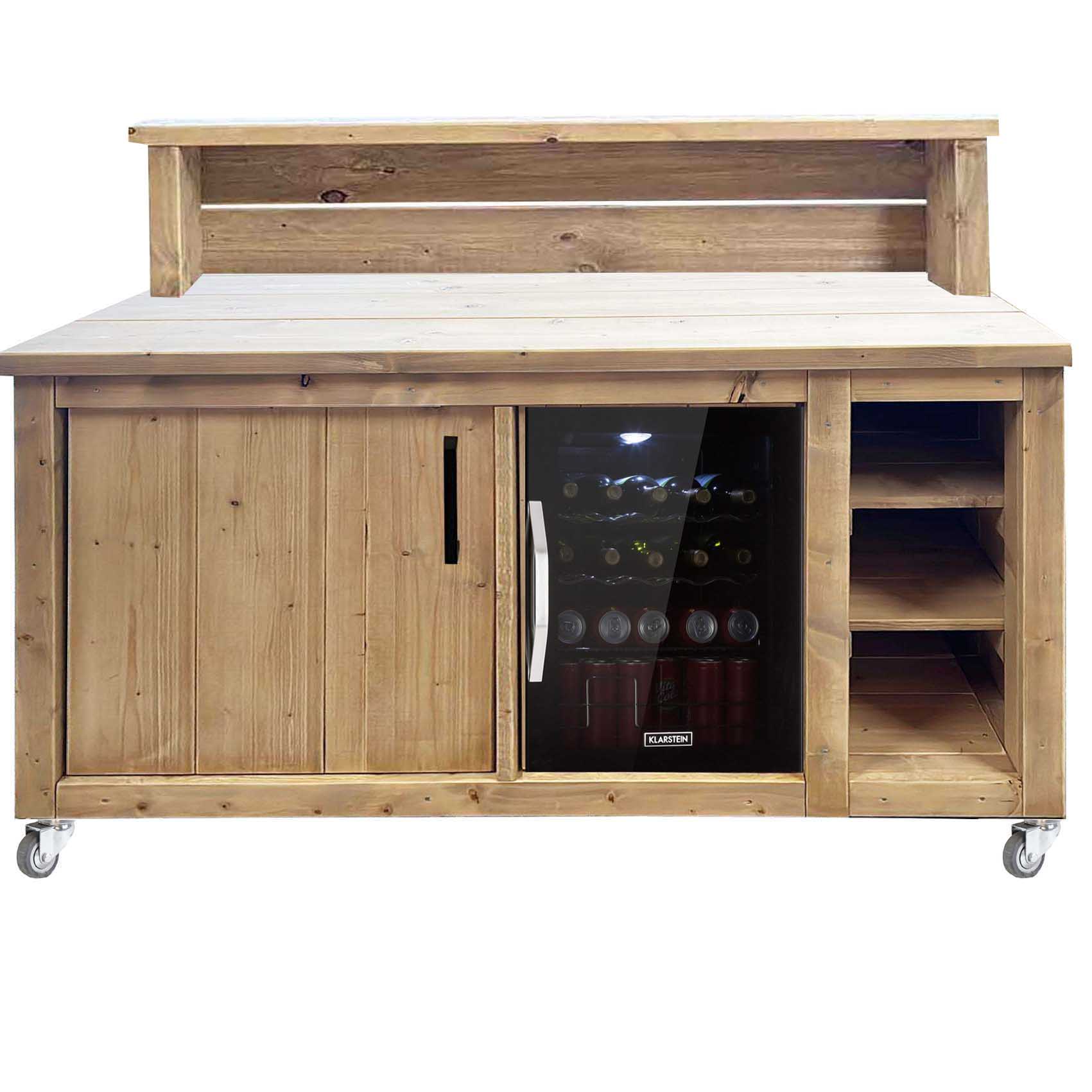 Bauholz Style: Grilltisch - Outdoorküche - Bar - Tresen - "PERTHONE WOOD-150-K" Bauholz Style: Grilltisch - Outdoorküche - Bar - Tresen - "PERTHONE WOOD-150-K"
