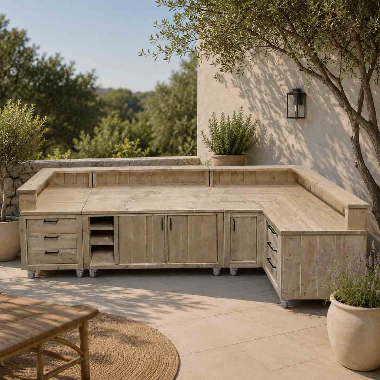 Bauholz Style: Grilltisch - Outdoorküche - Bar - Tresen - "PERTHONE-B36"