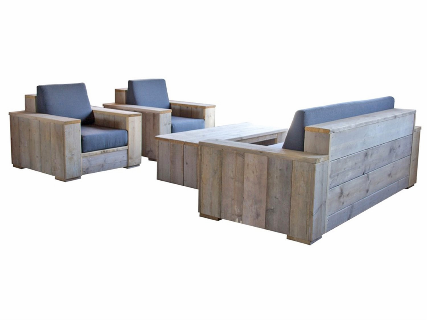 Bauholz Luxus Lounge-Set XXL  "COSTA CALMA"