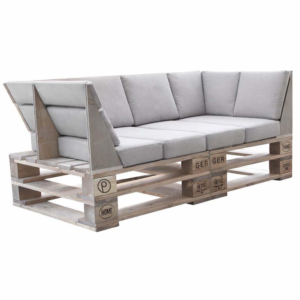 Palettenmöbel: Paletten Sofa, Lounge-Sofa, 2-teilig "PERTHONE LS 2A"