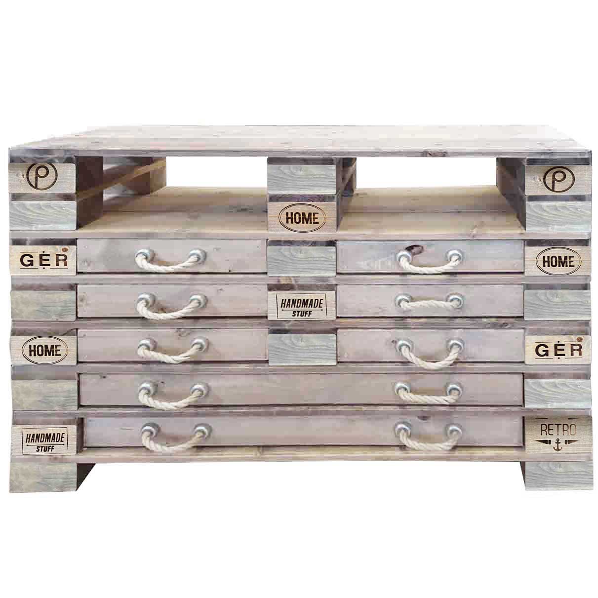 260342-NEU-Kalapana-High-2 Palettenmöbel Kommode - Highboard "KALAPANA-HIGH"