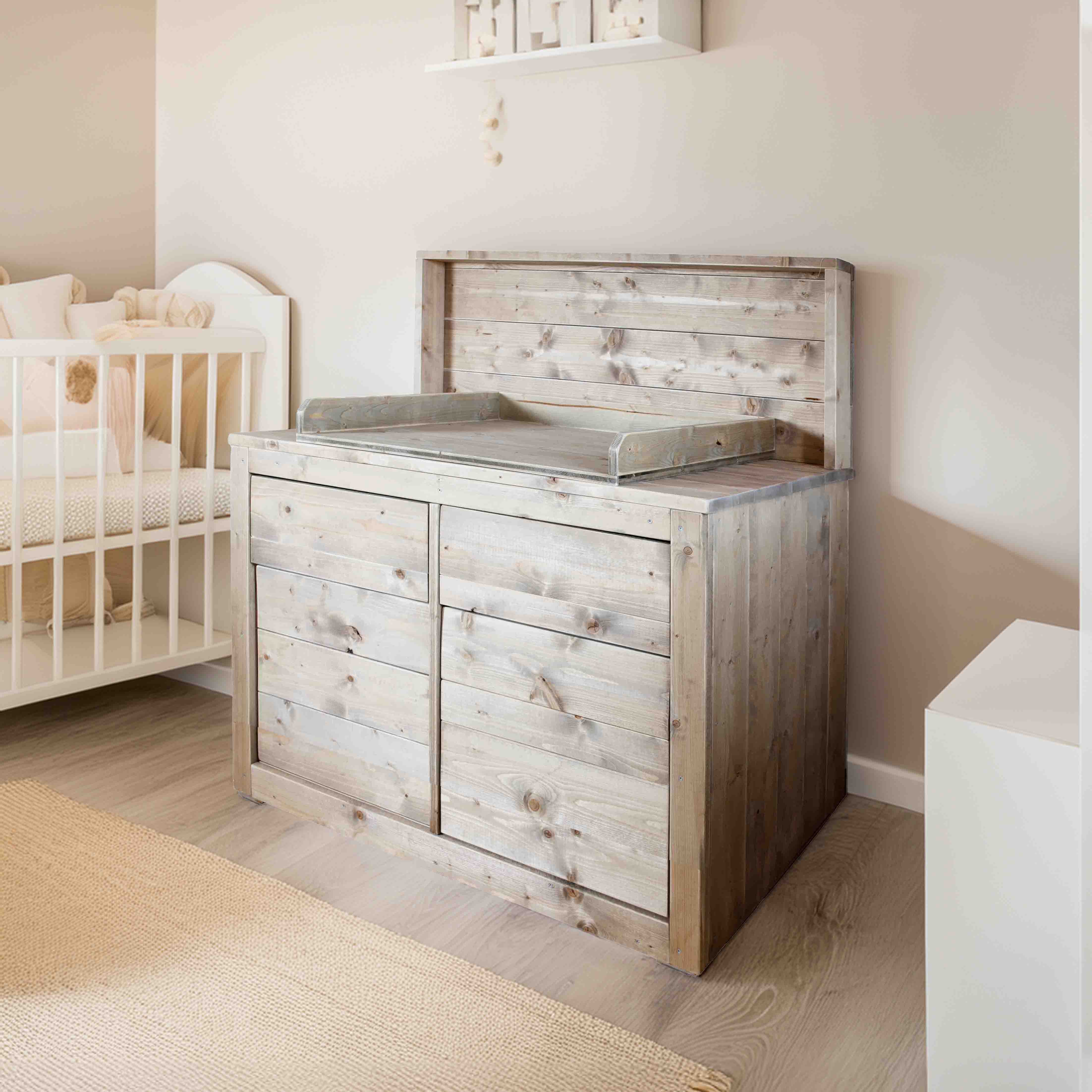 Wickelkommode im Bauholz Style "LEONIE-L"