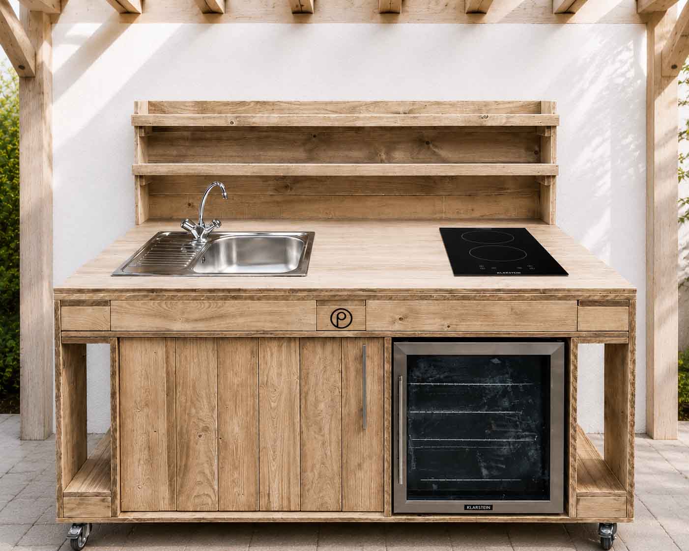 Palettenmöbel Style: Outdoorküche - Grilltisch - BBQ Möbel - Grillstation  "PERTHONE-P4"
