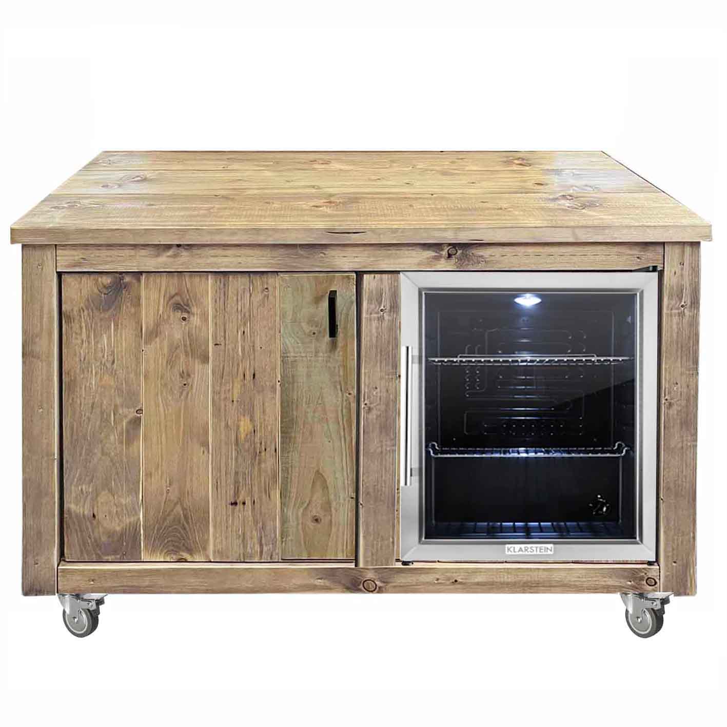 Bauholz Style: Grilltisch - Outdoorküchen Kühlschrank Modul - "PERTHONE KITCHEN"