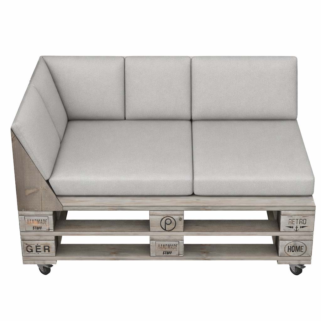 Palettenmöbel: Paletten Sofa, Lounge-Sofa, Eck-Modul "PERTHONE LE 2"