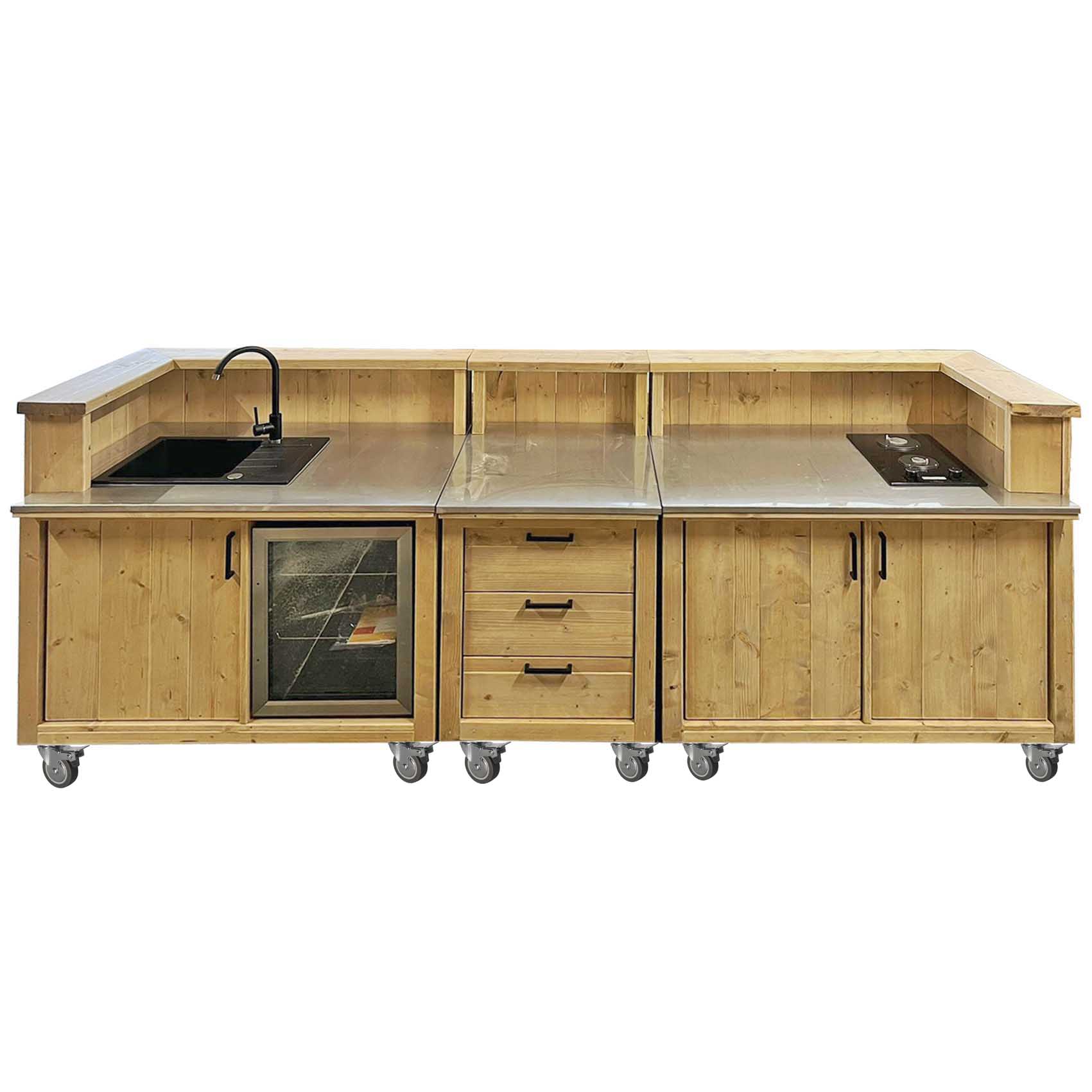 Bauholz Style: Grilltisch - Outdoorküche - Bar - Tresen - "PERTHONE KITCHEN WOOD-3+" Bauholz Style: Grilltisch - Outdoorküche - Bar - Tresen - "PERTHONE KITCHEN WOOD-3+"