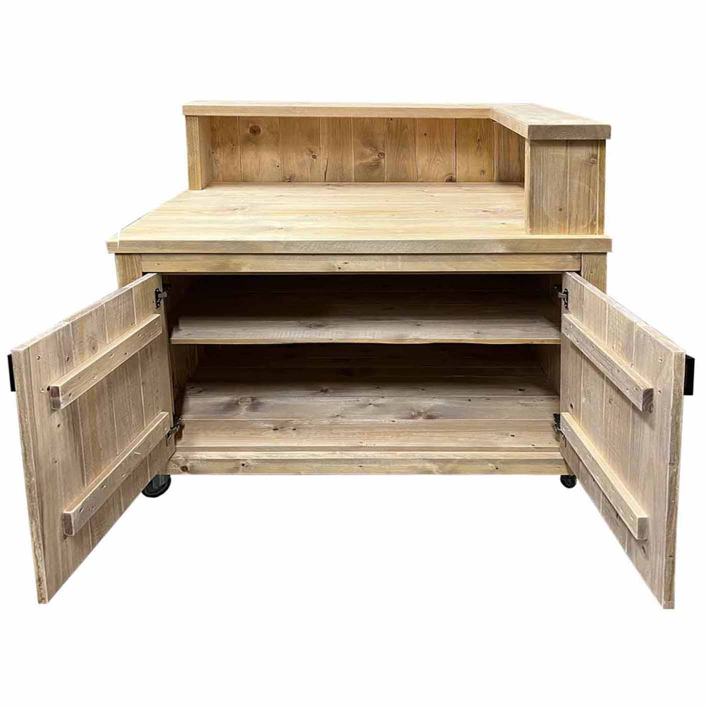 Bauholz Style: Grilltisch - Outdoorküche - Bar - Tresen - "PERTHONE WOOD-ONE-L"