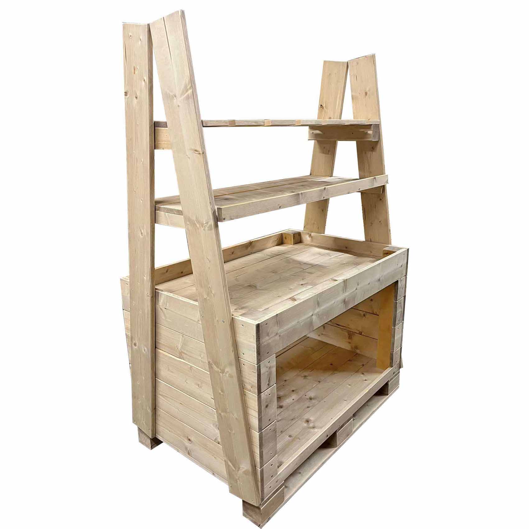 Palettenmöbel: Warenträger - Verkaufsdisplay  "PORTOBELLO"