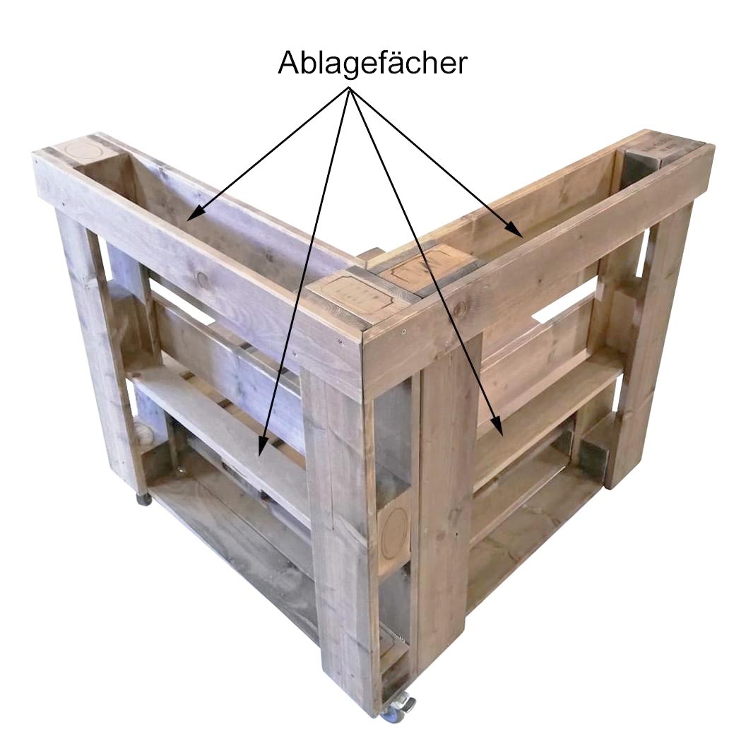 Palettenmöbel  Lounge Ecke "Old PERTHONE"