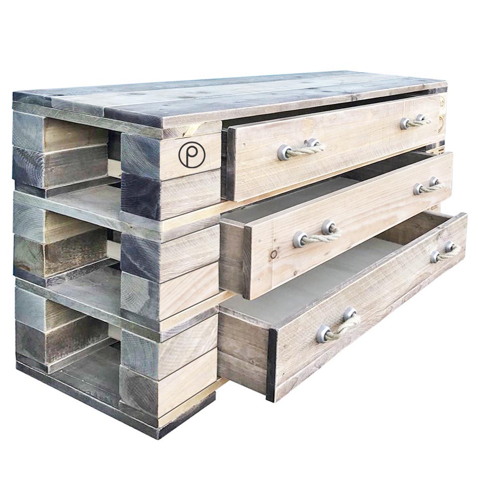 Palettenmöbel Kommode / Sideboard "PUPONGA-3" Palettenmöbel Kommode / Sideboard "PUPONGA-3"