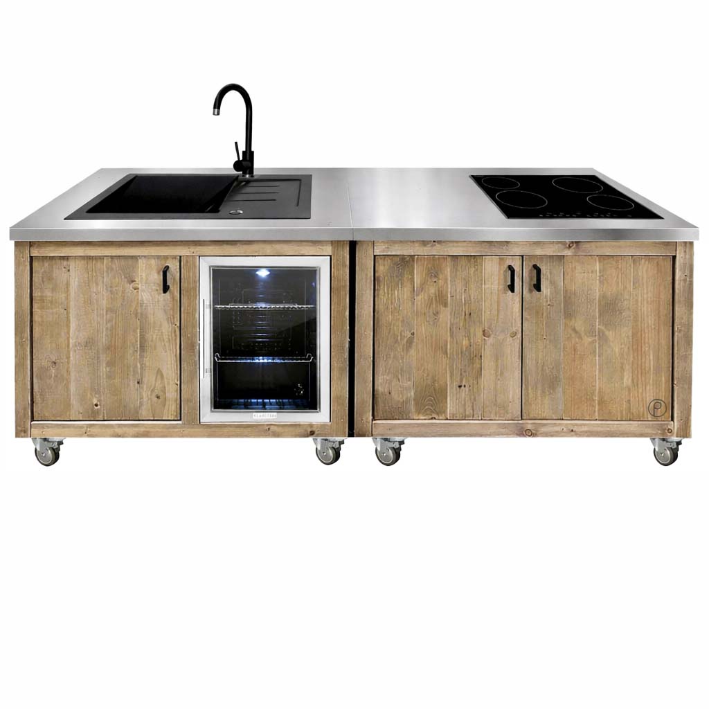 Bauholz Style: Grilltisch - Outdoorküche  "PERTHONE-B41 Steel"