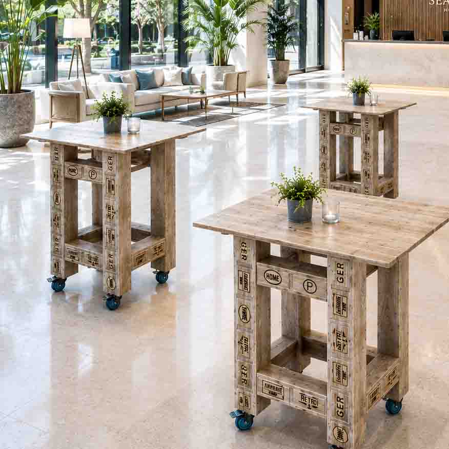 Palettenmöbel:  Stehtisch - Hochtisch - Gastro Möbel  "MADAGASKAR"