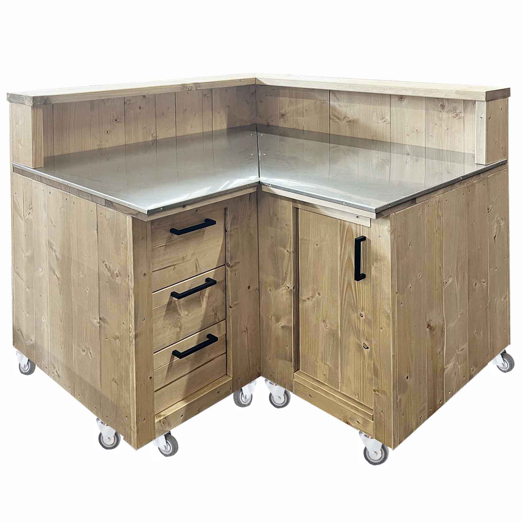 Bauholz Style: Grilltisch - Outdoorküche - "PERTHONE WOOD Eck-Modul-T"