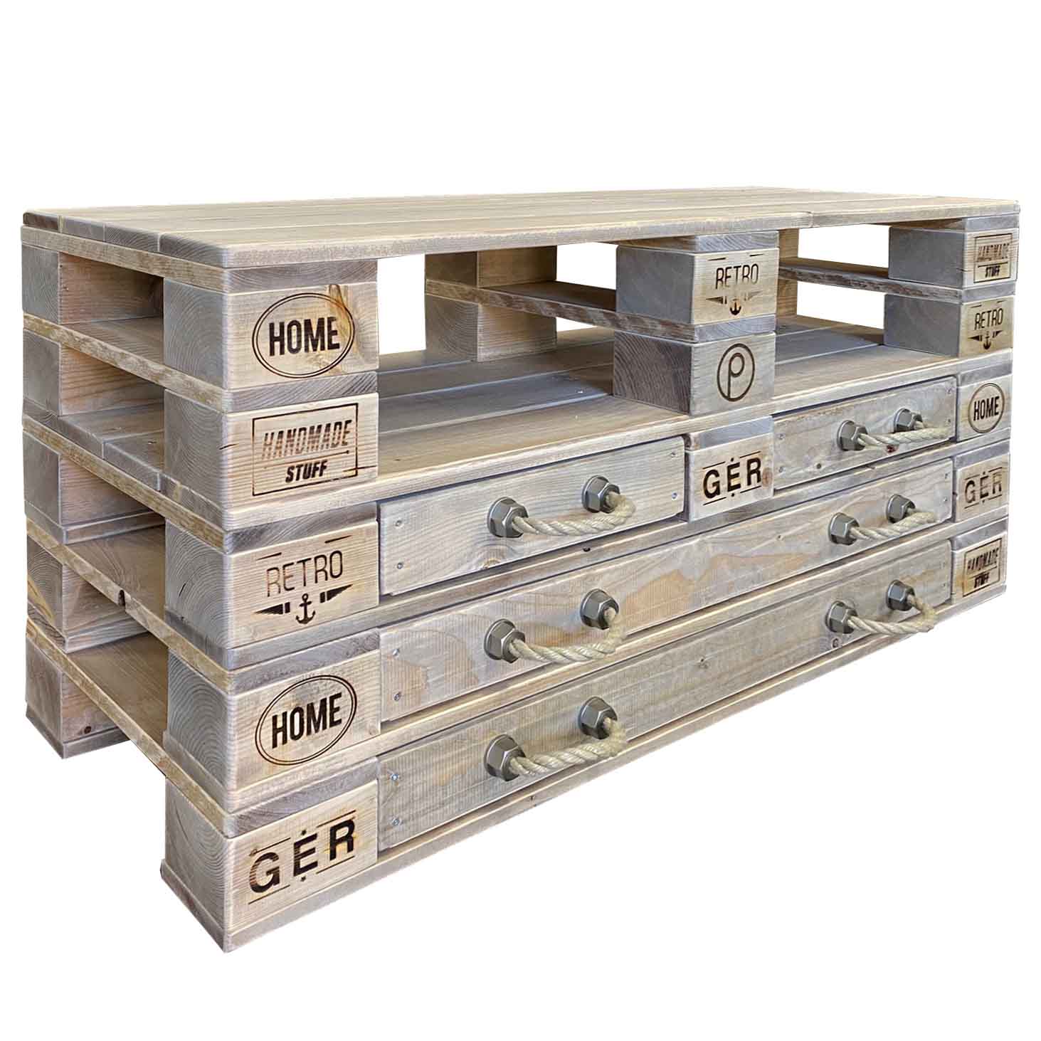 Palettenmöbel Kommode/ Highboard "KALAPANA" Palettenmöbel Kommode/ Highboard "KALAPANA"
