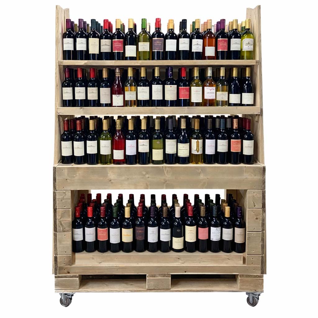 Palettenmöbel: Warenträger - Verkaufsdisplay  "PORTOBELLO