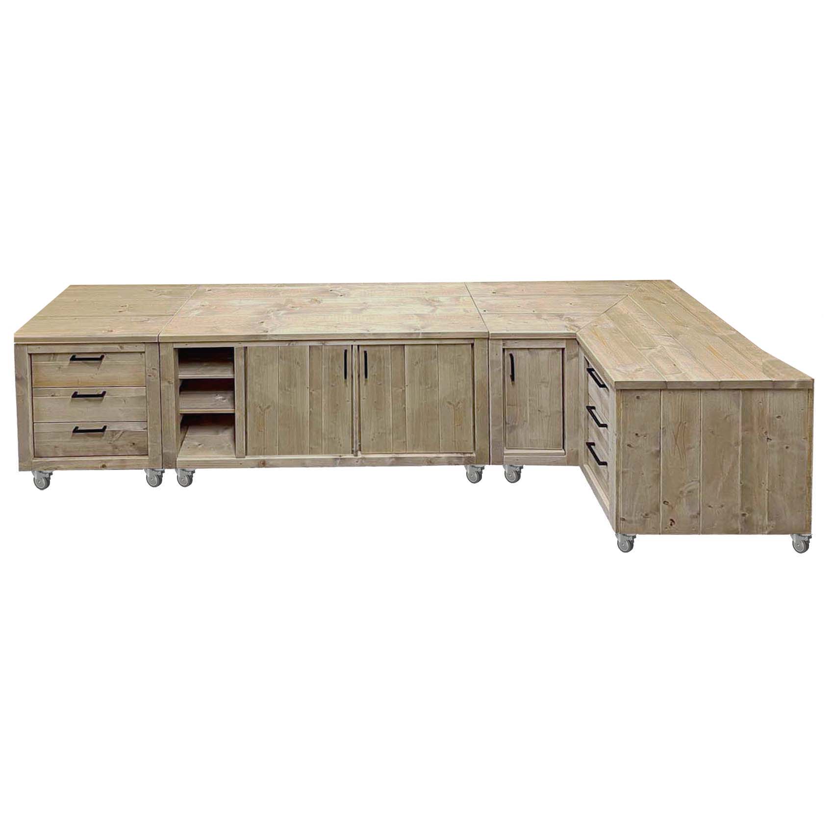 Bauholz Style: Grilltisch - Outdoorküche - Bar - Tresen - "PERTHONE KITCHEN WOOD-5"