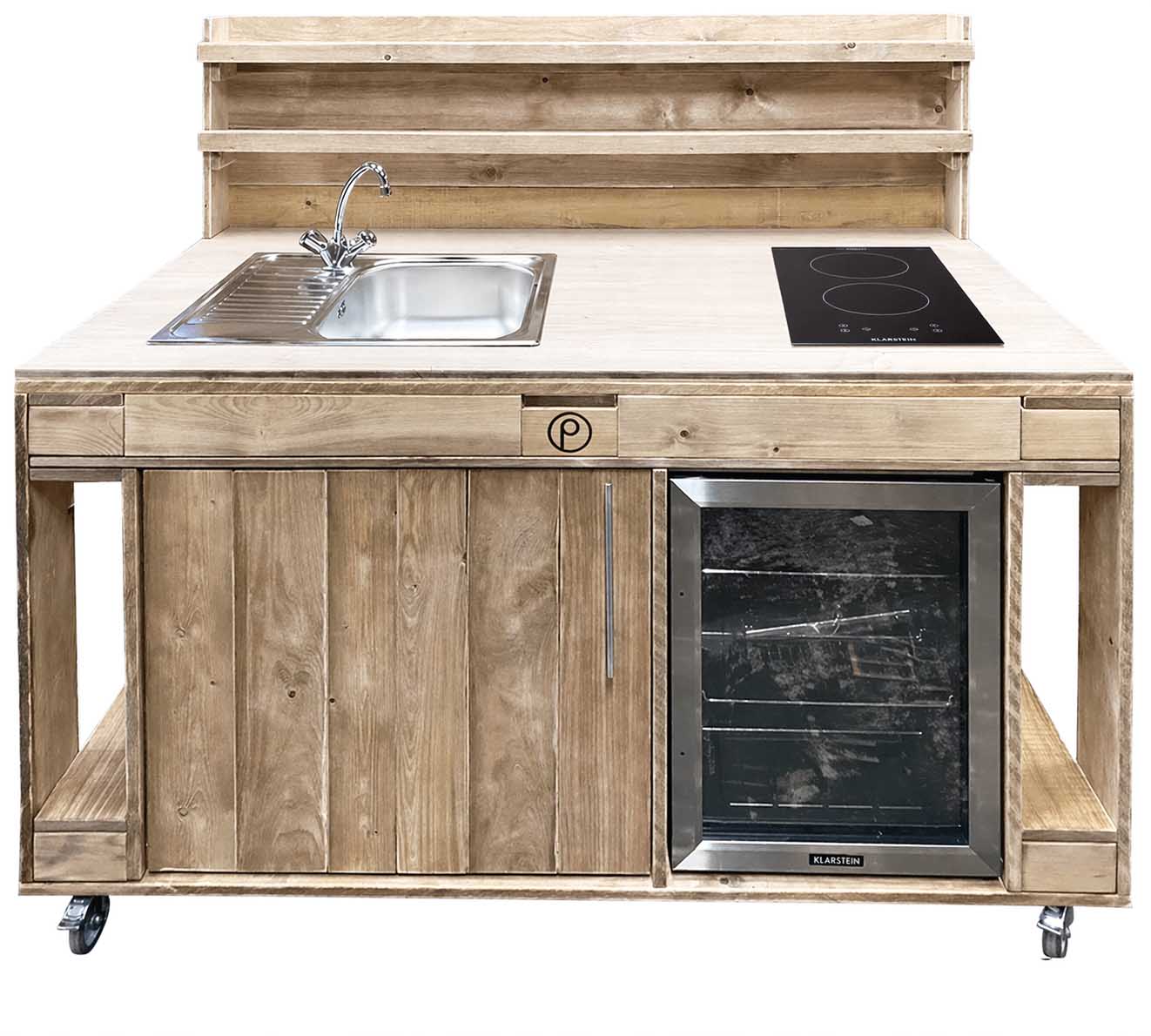 Palettenmöbel Style: Outdoorküche - Grilltisch - BBQ Möbel - Grillstation  "PERTHONE-P4"